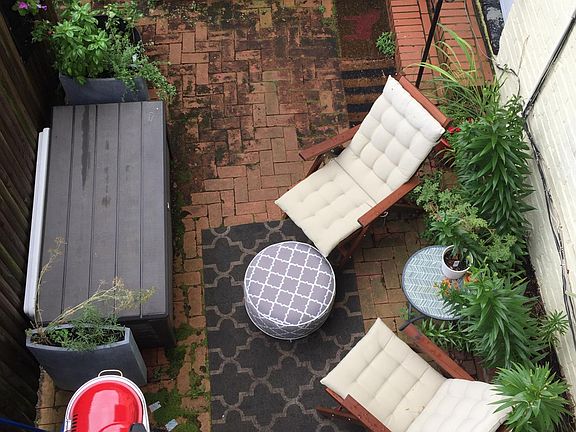 private rear patio