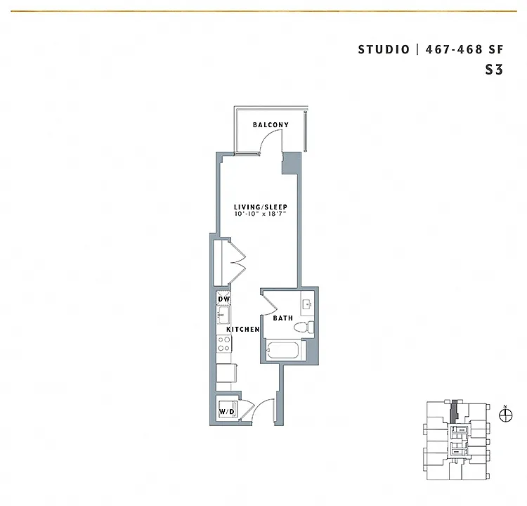 Floor plan Studio S3