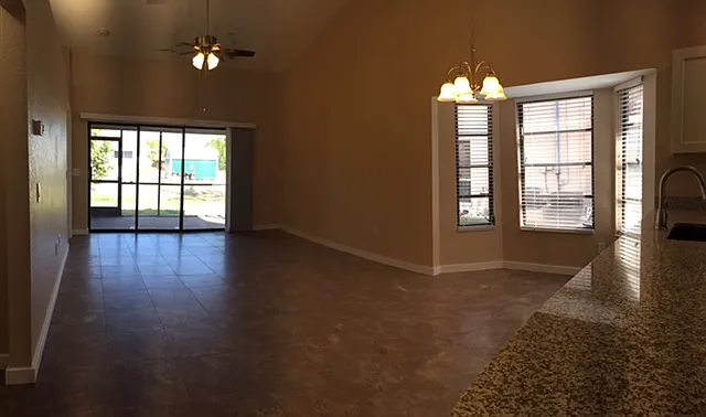 Dining & living area - unfurnished