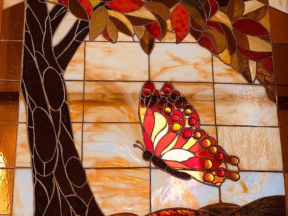 Stained glass monarch 