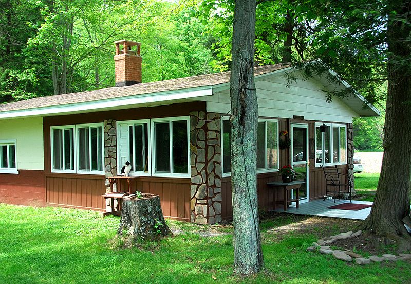 Left side of dwelling