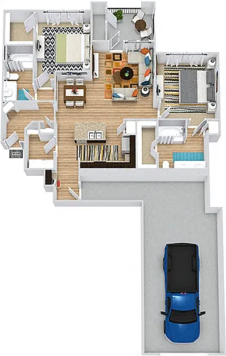 Floor plan Pecos with Attached Garage