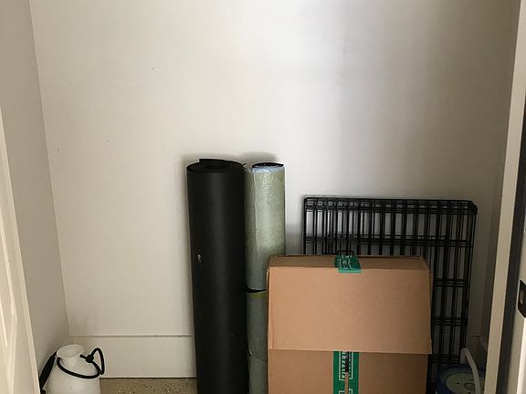 Small closet storage in the garage