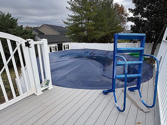 Heated above ground pool 