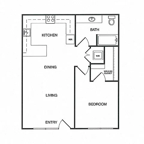 Floor plan 1X1 F