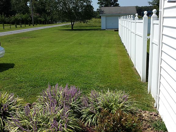 Lawn on driveway side