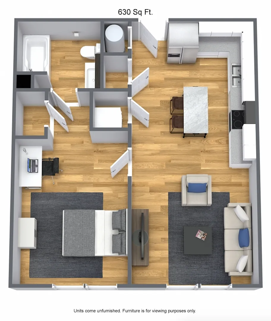 Floor plan 1 Bed Deluxe