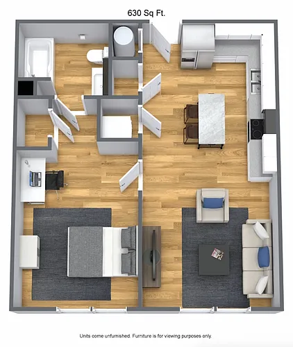 Floor plan 1 Bed Deluxe