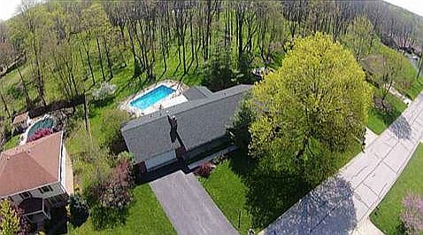 Arial with pool view