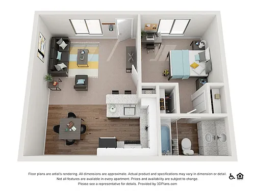 Floor plan 1x1D