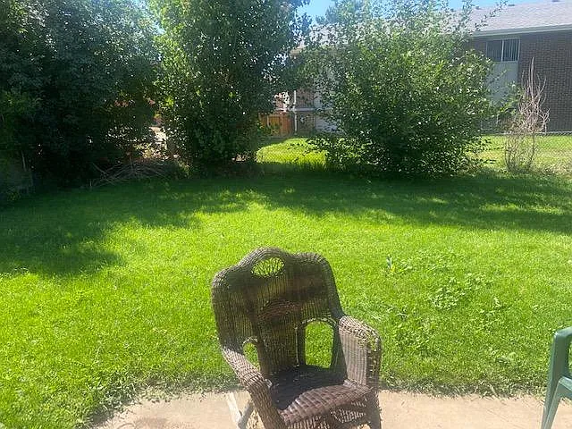 Backyard view with patio