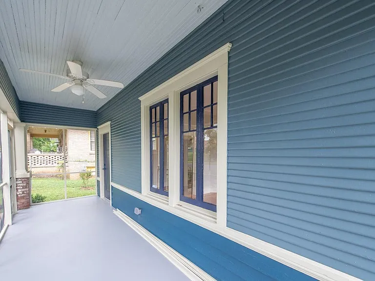 Porch now has a swing.