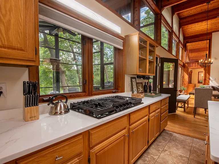 Open concept kitchen and dining area
