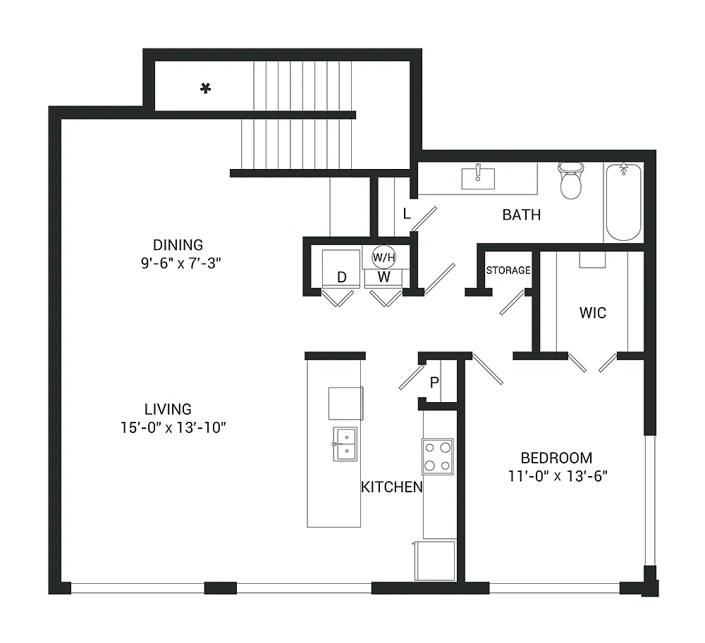 Floor plan Bronze Townhome