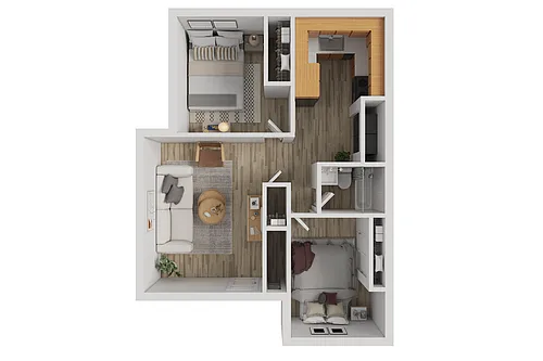 Floor plan 2x1 Small