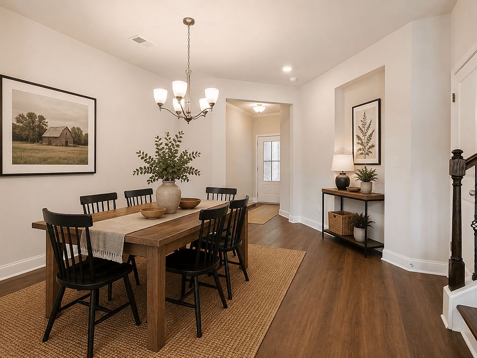 The Dylan Floor Plan welcomes you with an inviting entryway and elegant dining space.