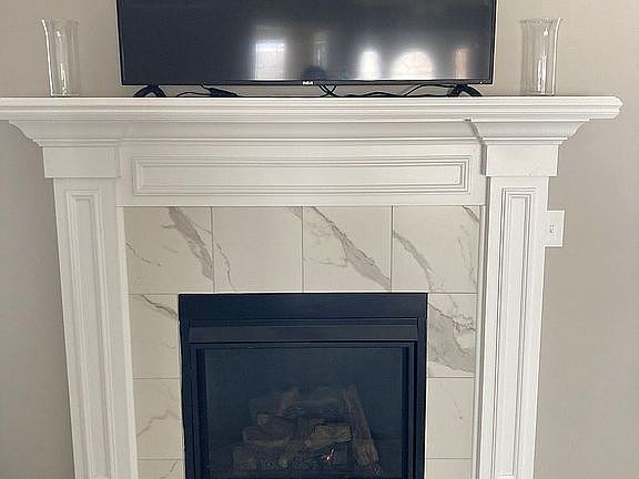 Living room fireplace