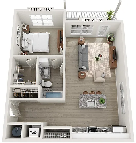 Floor plan One Bedroom