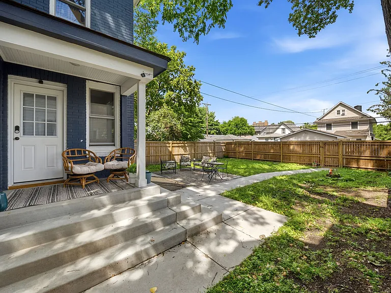Shared backyard.
