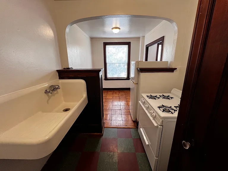 Looking from kitchen toward dining area.