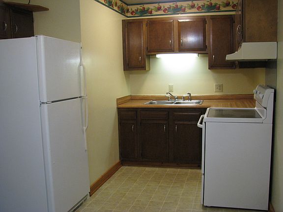 Kitchen with flat top stove!