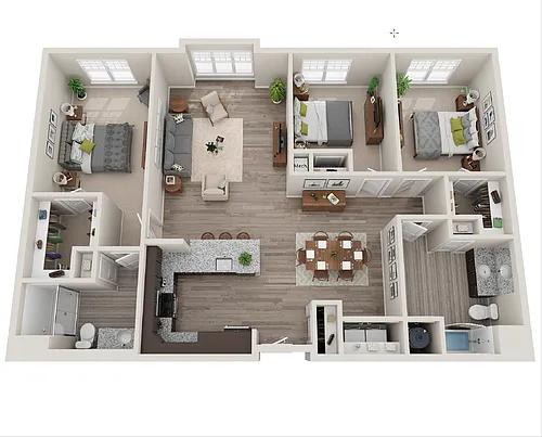 Floor plan Type B - Three Bedroom