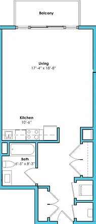 Studio (628 SF) Studio (628 SF)