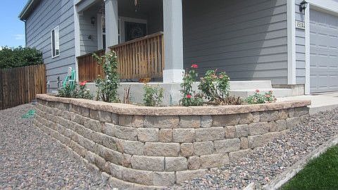 Retainer Wall, Rose Bushes!