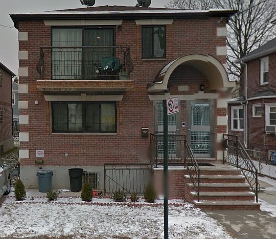 newly built brick house front