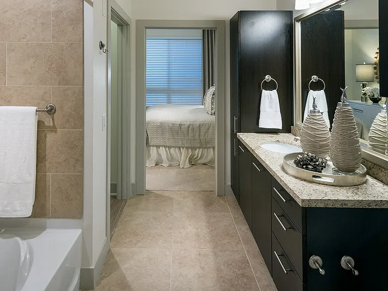 Spa-inspired bathrooms with large soaking tubs