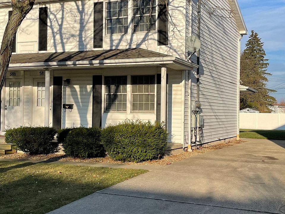 Private driveway on south side of property. Nice front porch Central air conditioning. Landlord maintains yard and snow removal