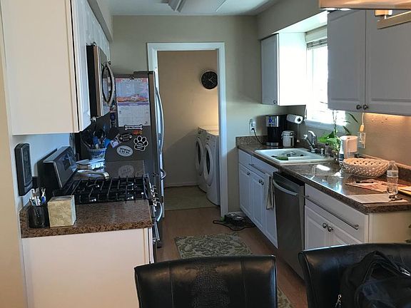 Kitchen with newer stainless steel appliances