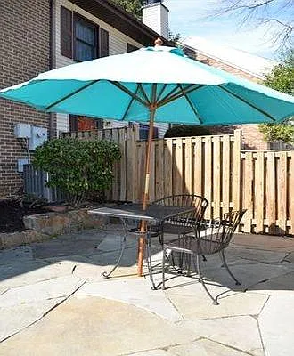 Private courtyard big enough for entertaining outside and a