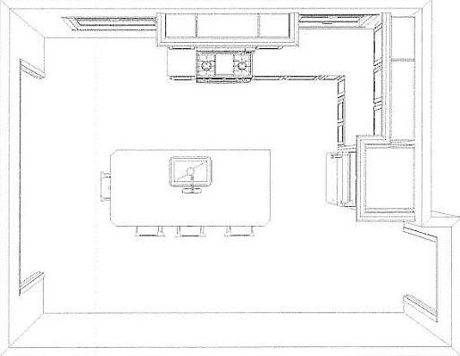 Brand new spacious custom kitchen with large kitchen island (quartz)