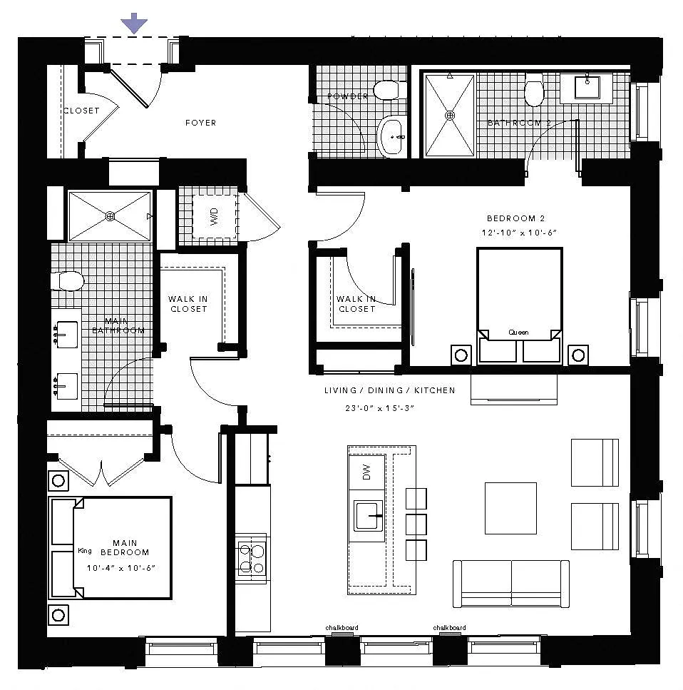 Floor plan 01 Tier - 2nd, 3rd, & 4th Floors