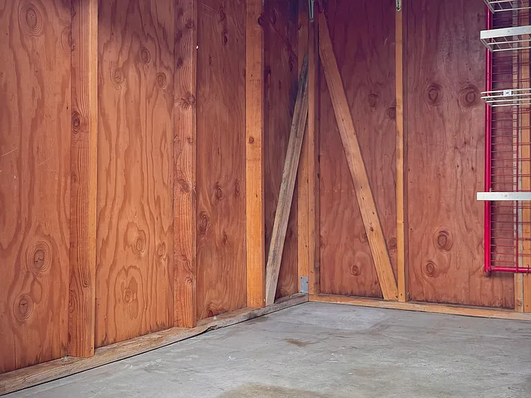 Ample storage space in the patio area.