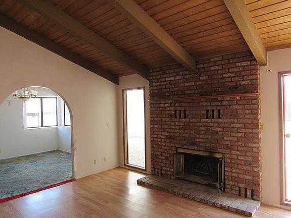 Living room with fireplace