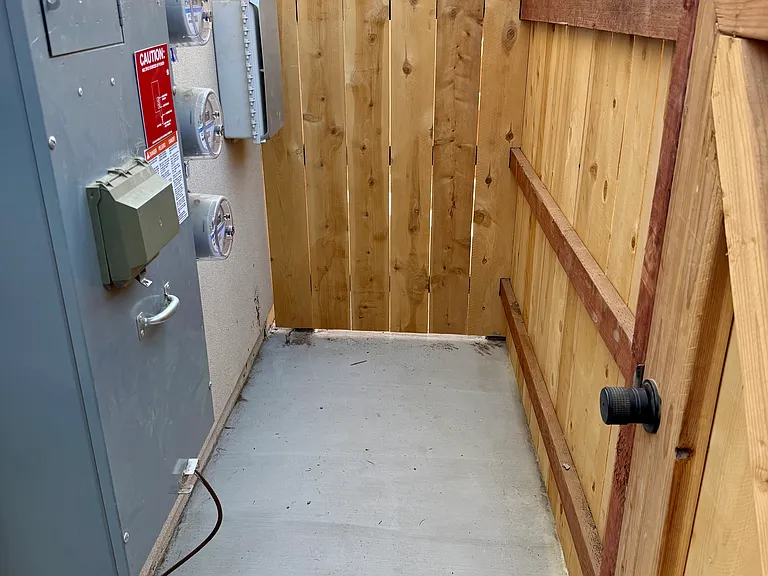 Secure exterior storage for bikes, surfboards, etc.