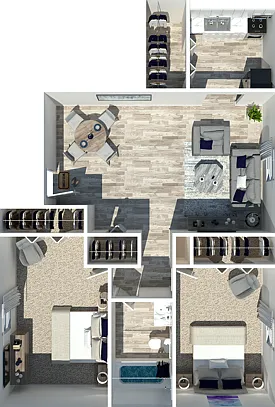 Two Bedroom | One Bathroom | 950 Square Feet A Two Bedroom | One Bathroom | 950 Square Feet A