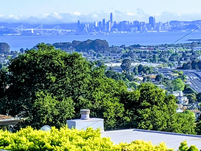 Bay and city views from upper deck