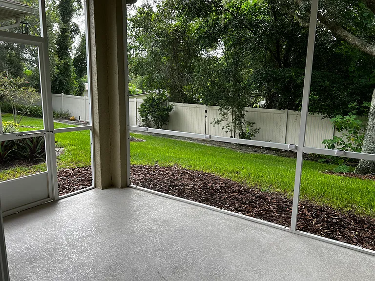 Lanai with Private Back Yard