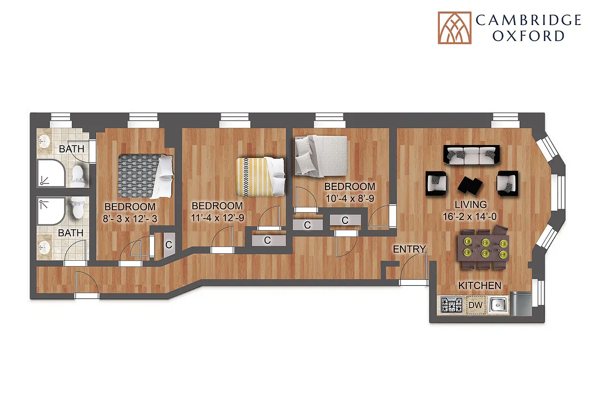 Floor plan The Three Bedroom
