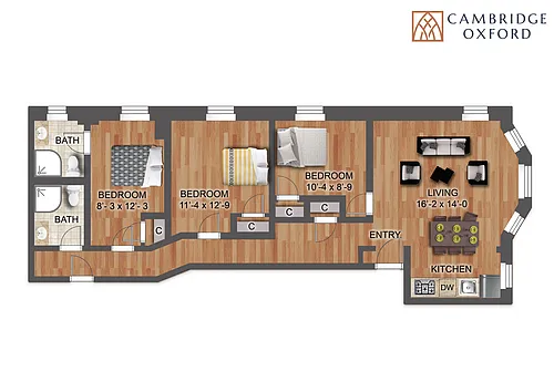 Floor plan The Three Bedroom