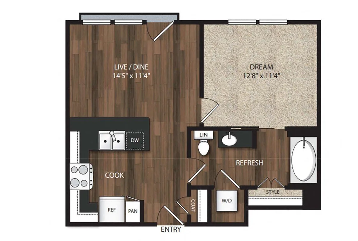 Floor plan Phase II 1x1 H