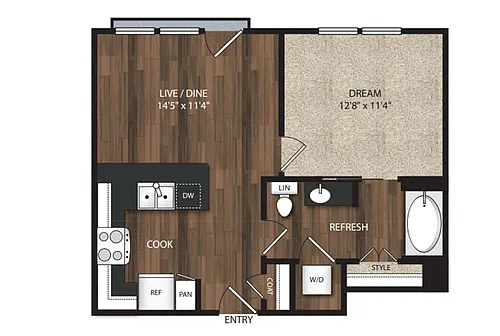 Floor plan Phase II 1x1 H