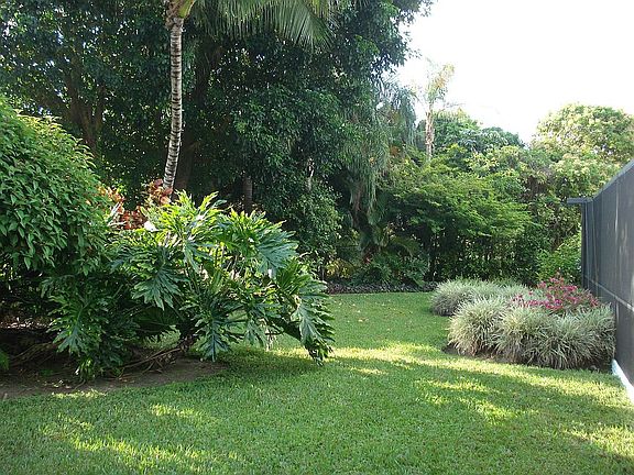 Lush landscaped lot
