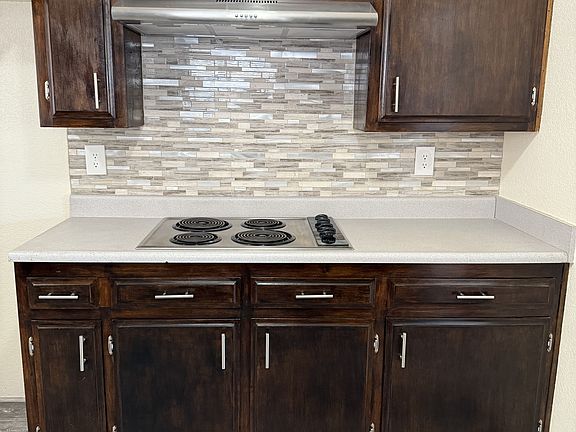 New backsplash and hood fan.