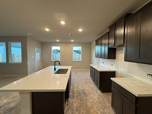 Construction progress - kitchen open to dining area