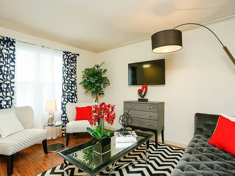 Living Room, 2 bedrooms floor plan.