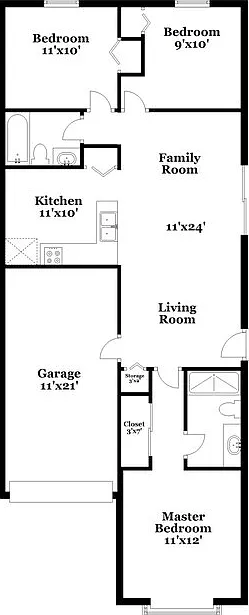 3 bed, 2.0 bath, 1070 sqft, $1,825 — Photo 2